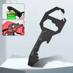 Card type tool card multifunctional keychain bottle opener, hexagonal pendant, portable screwdriver mini