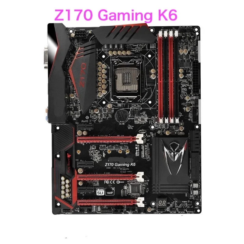 Suitable For Asrock Z170 Gaming K6 Motherboard LGA 1151 DDR4 PCI-E 3.0 M.2 USB3.0 Mainboard 100% tested fully work Free Shipping