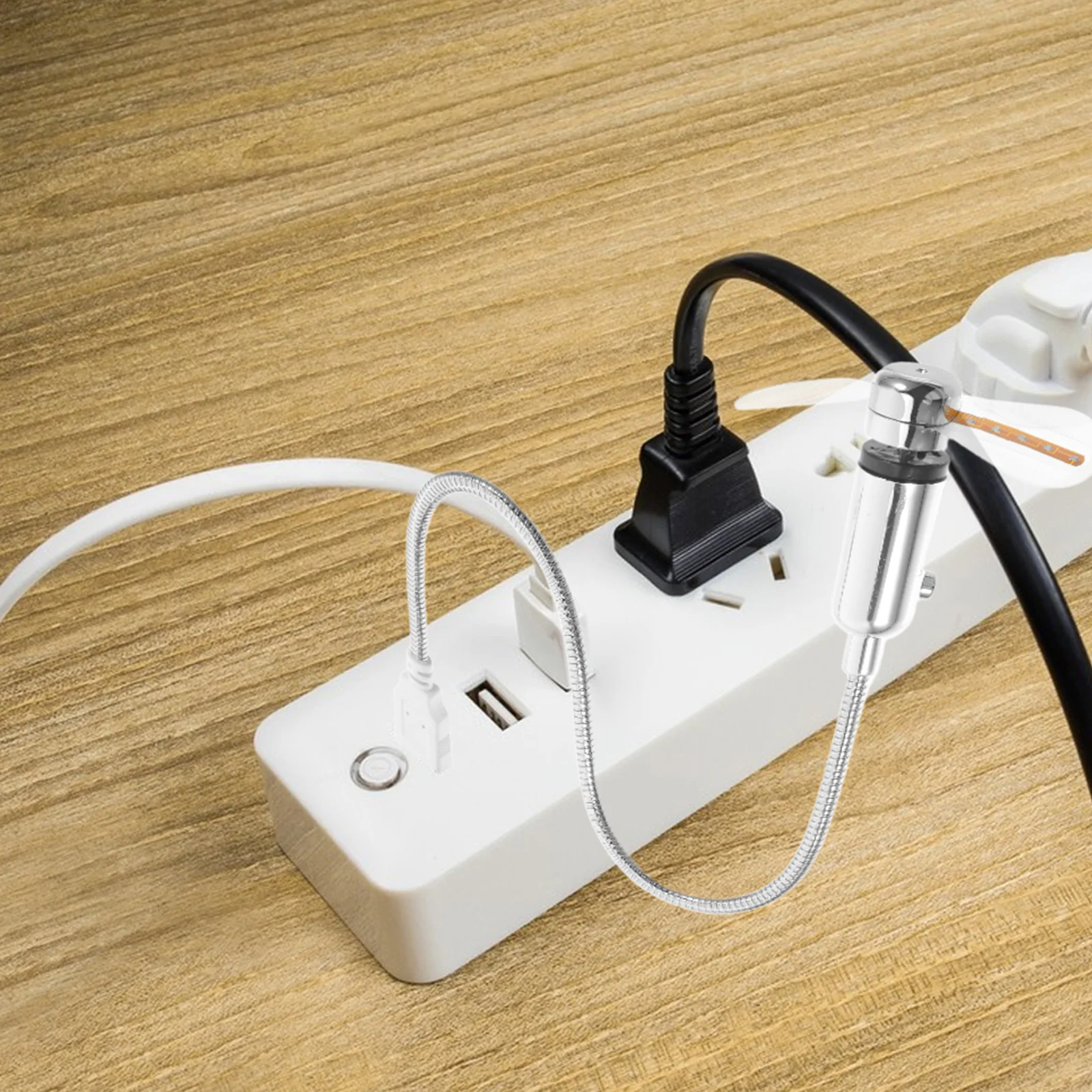 

Mini LED Fan 41Cm Silver USB Powered 64 Color Light Patterns Desktop Fan for Laptop Cooling Stocking Filler USB Fans