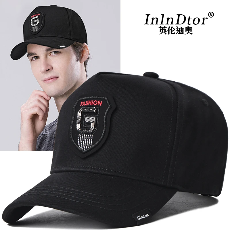 60-65 big head circumference high top baseball cap men show face small hat tide brand large size letters fishing cap