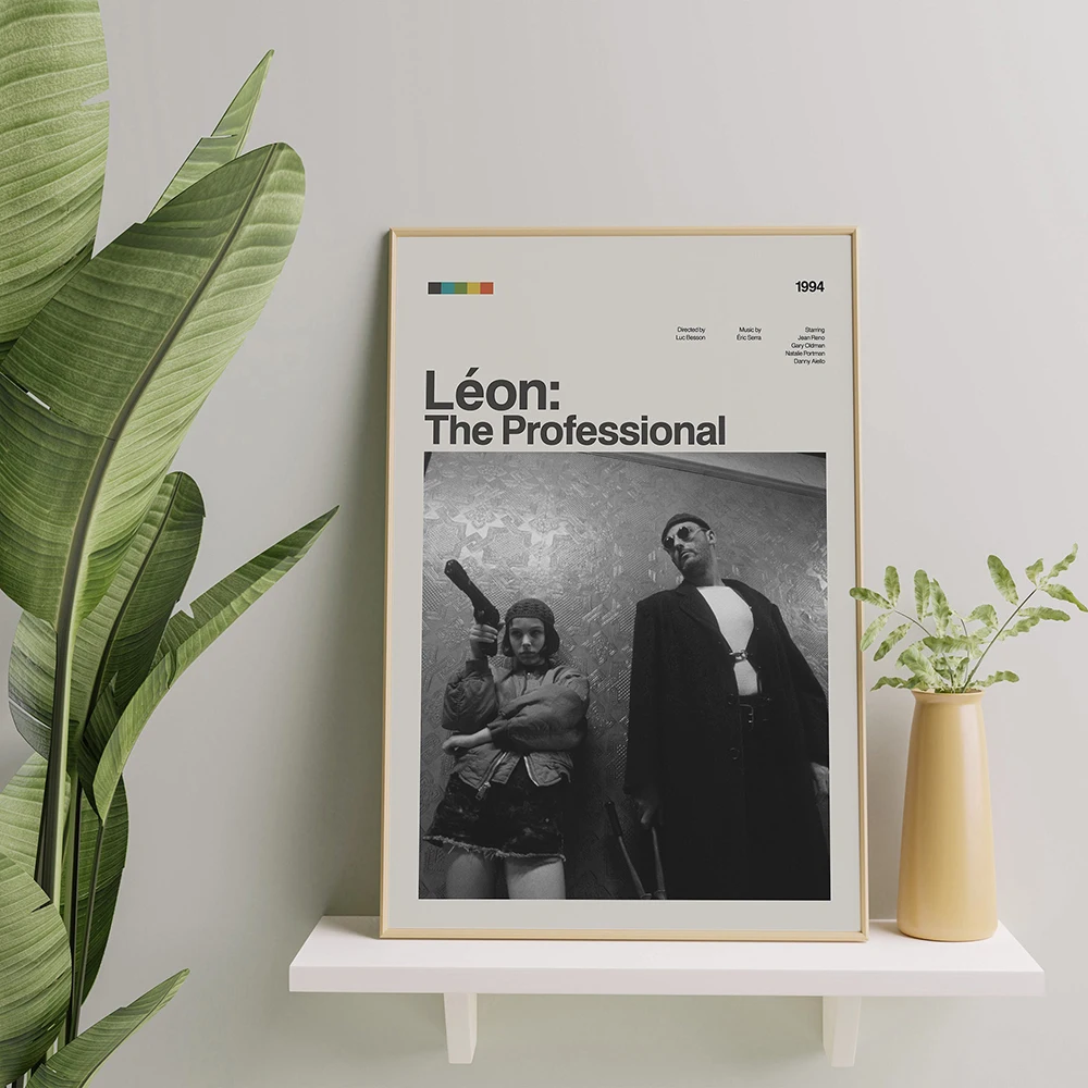 Leon Movie Poster Print Famous Leon The Professional Canvas Painting Vintage Wall Art Picture For Living Room Home Decoration