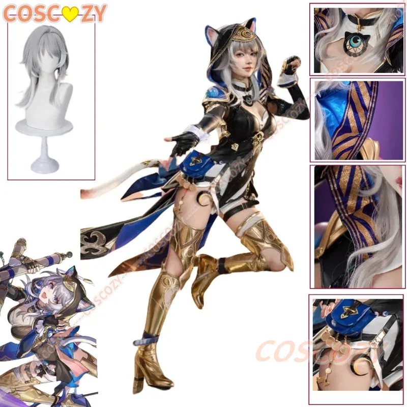 2025 22 사이퍼 코스프레 의상 가발 혼카이 스타 레일 게임 유니폼 시페라 모자 앰포레우스 할로윈 콘 슈트 여성 소녀 카니발 의상