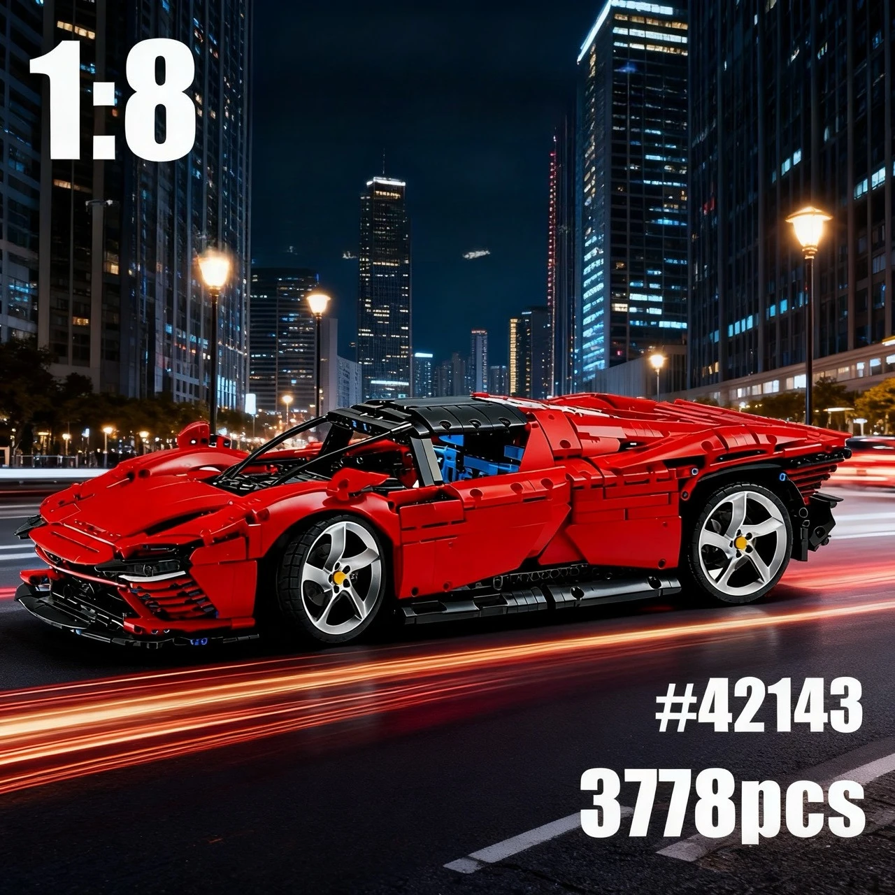 سيارة خارقة SP3 تقنية عالية التقنية 42143 جديدة - نموذج مكعبات البناء، هدايا للأولاد/الفتيات لأعياد الميلاد/عيد الميلاد #1