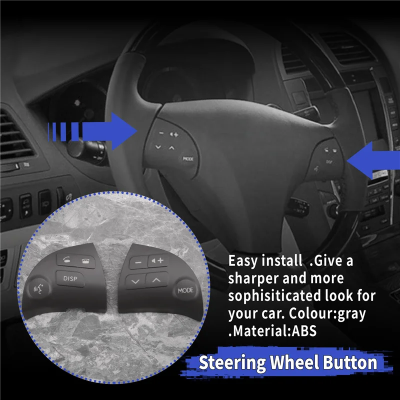 

2Pcs Multifunctional Bluetooth Speaker Button Switch For Toyota Lexus ES350 Steering Wheel Button 84250-33190
