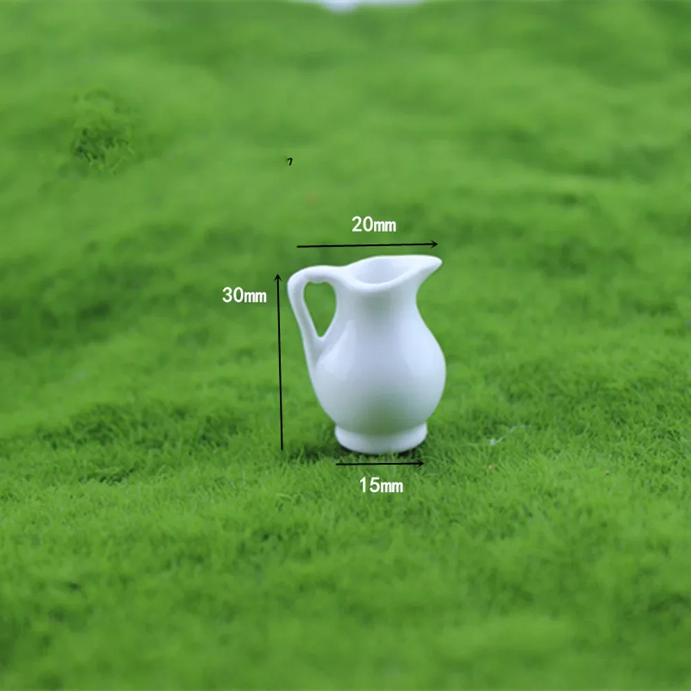 1Pcs 1/12 Dollhouse Miniature Accessories Mini Ceramic Kettle Model for Doll House Decoration ob11
