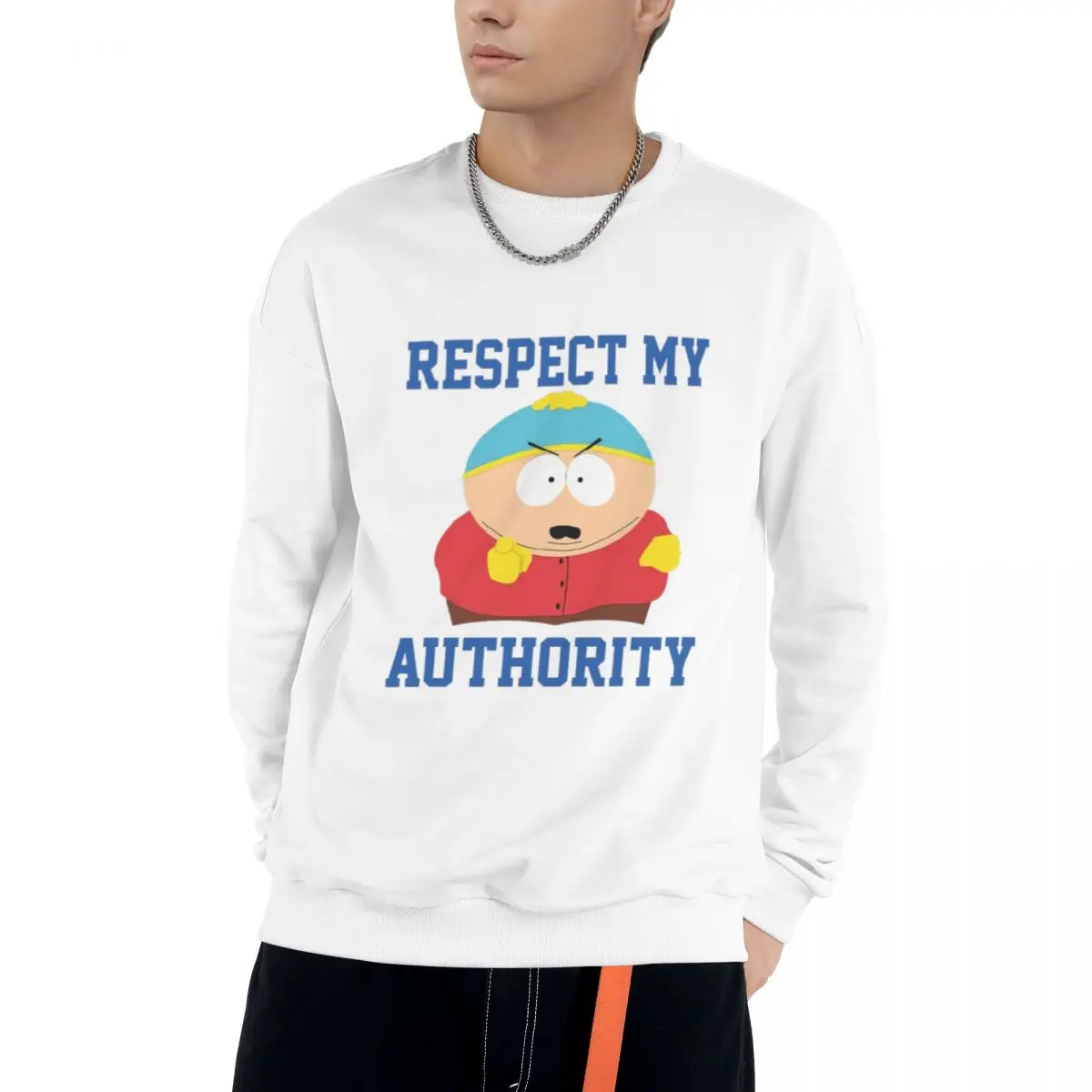 Southparks Respect My Authority Hoodie Mens Fashion Warm Sweatshirt Hip Hop Hoodie Casual Streetwear Spring Autumn New Hoody