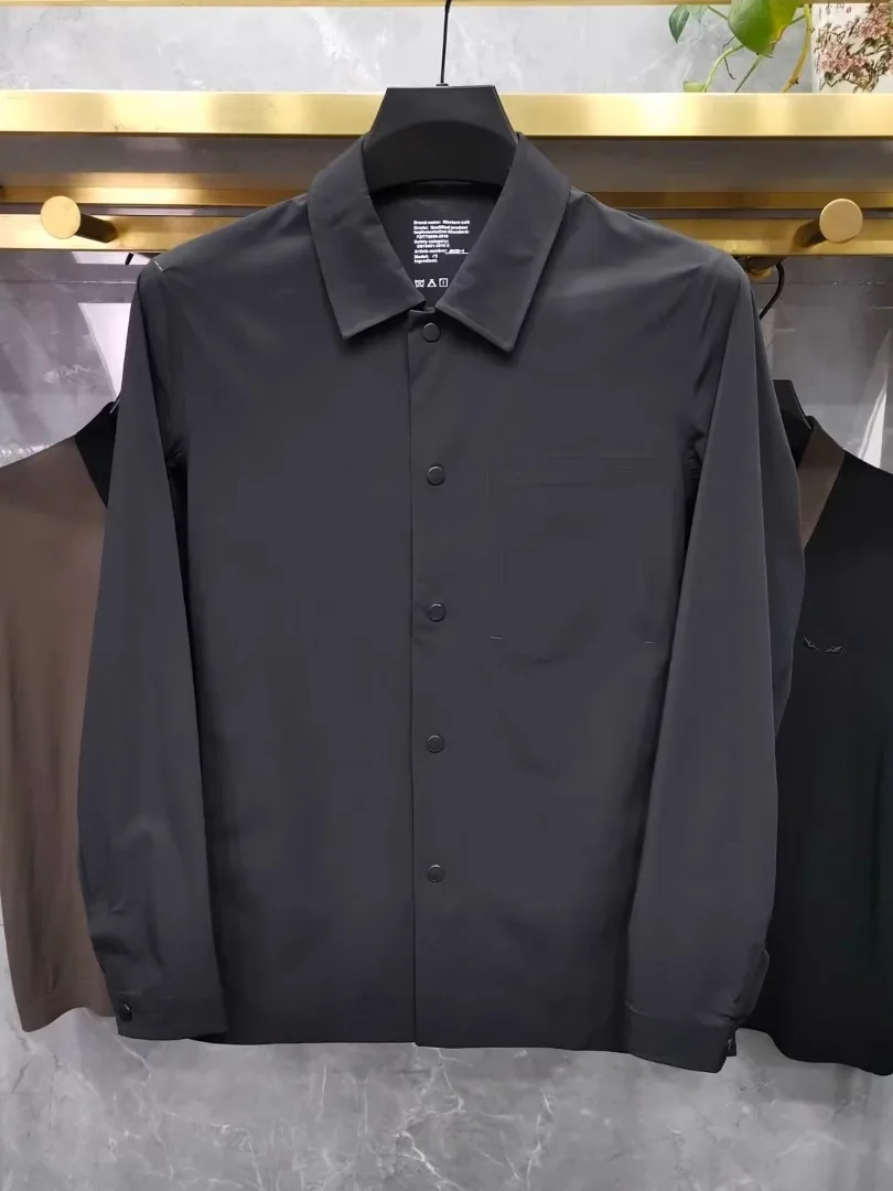 

Высококачественная повседневная куртка с воротником для мужчин, новая весенне-летняя модная универсальная приталенная куртка-худи свободного кроя