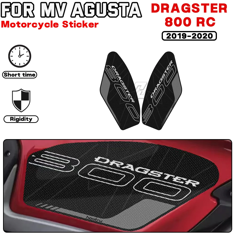 

For MV Agusta DRAGSTER 800 RC RR 2019-2020 Motorcycle Anti-slip Side Fuel Tank Pad Knee Decal Protection Stickers With Moto Logo