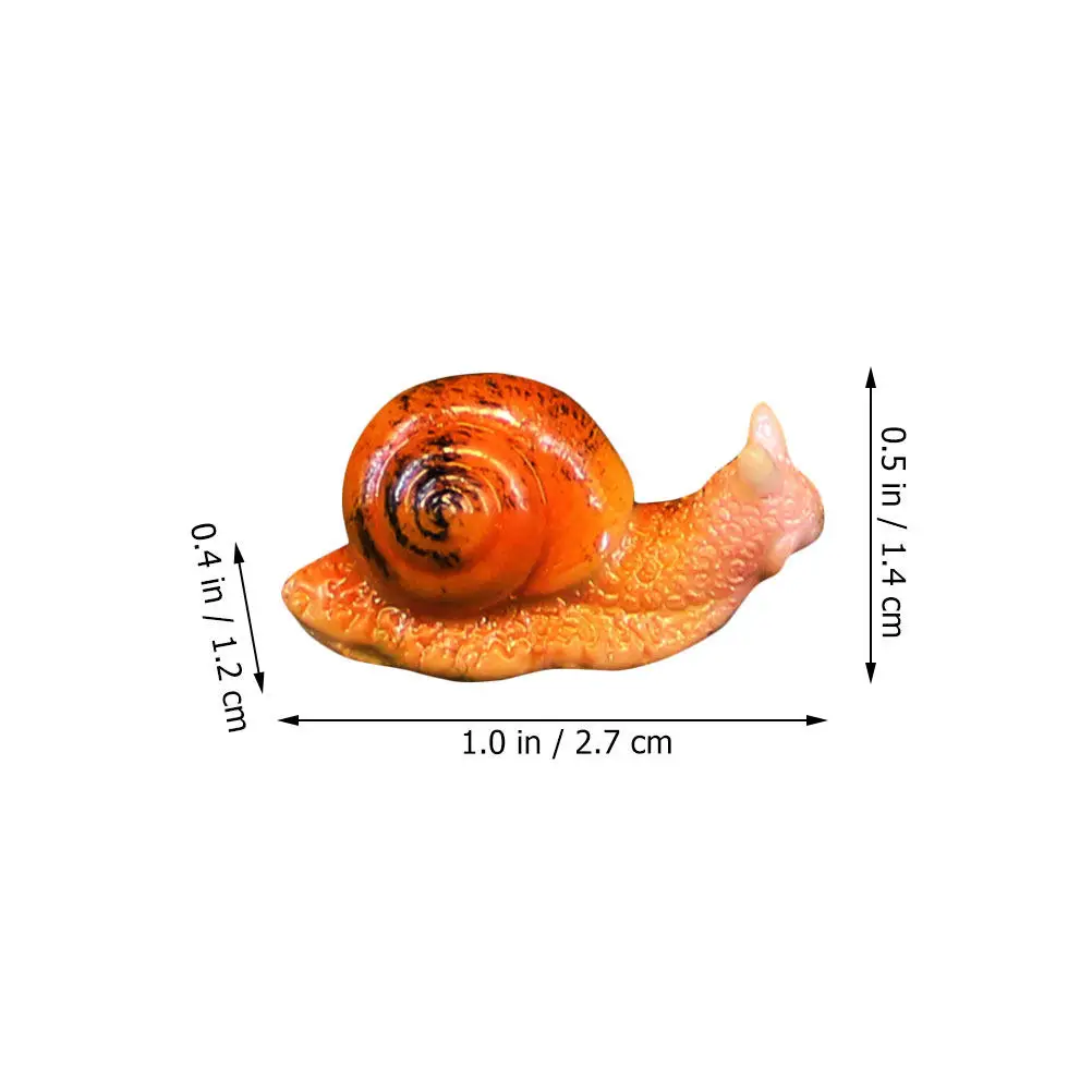 20Pcs Resin Snail Shaped Adornments Mini Snail Decor Compact Size Micro Landscape Garden Decoration Desktop Ornament