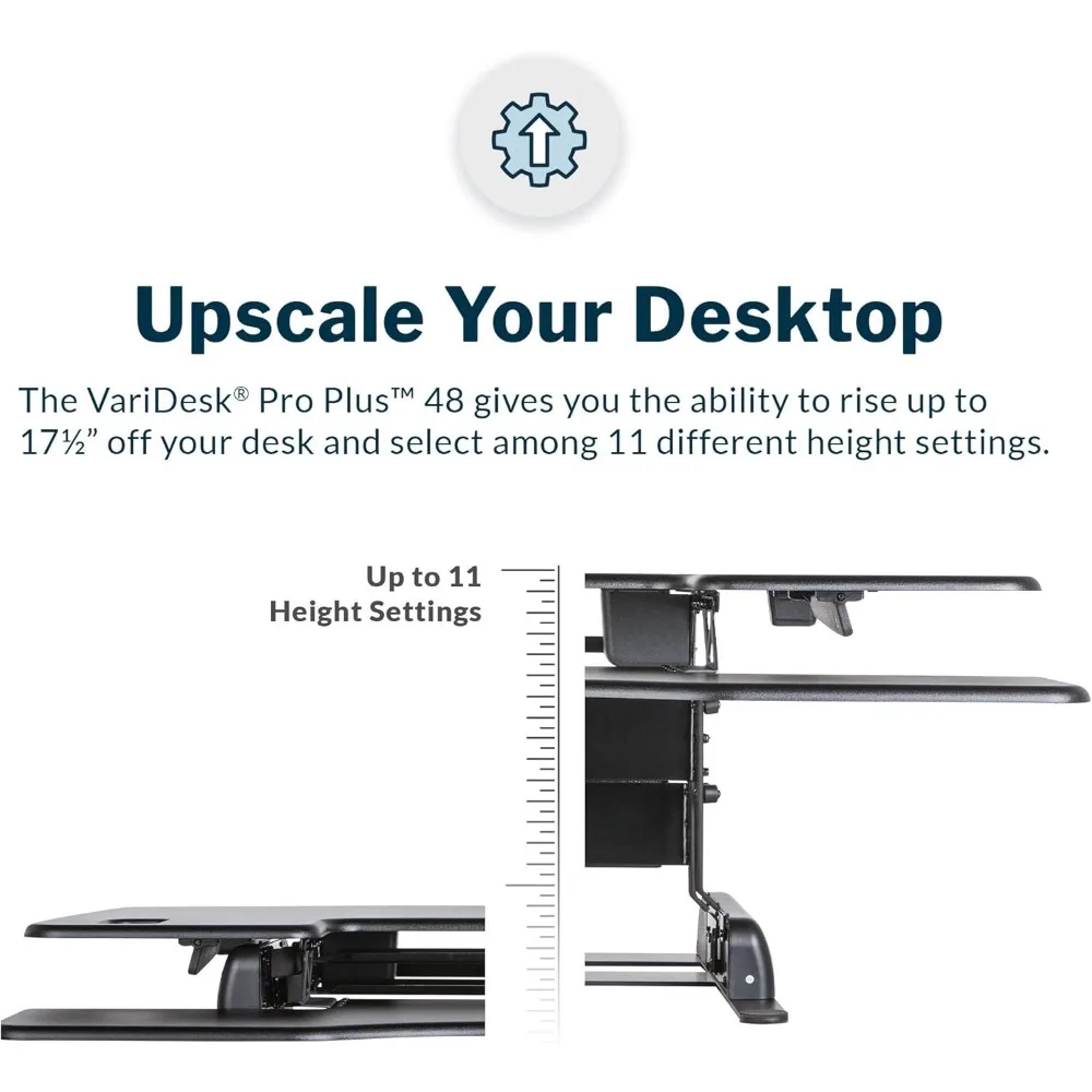 Adjustable Desk Converter withHeight Settings - Laptop Sit Stand Desk Riser for Home Office