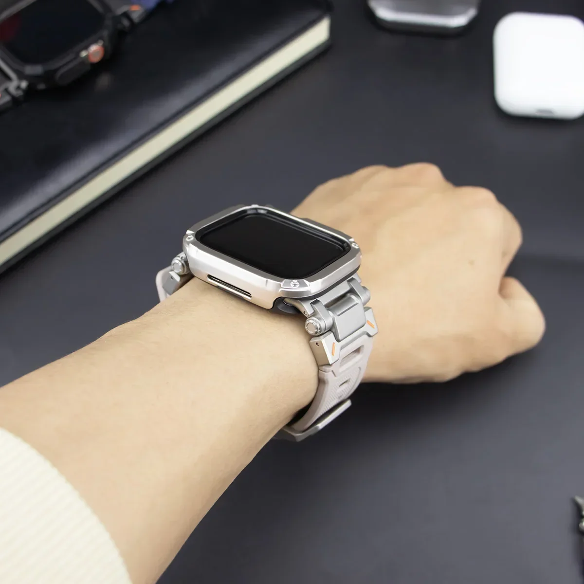 TPU-Gehäuse + Armband für Apple Watch Ultra 2 1, Gummischlaufenband, 49 mm, Silikon-Herrenarmband für IWatch-Serie 9 8 7 45 mm, 6 5 4 Se 44 mm – Detail 12