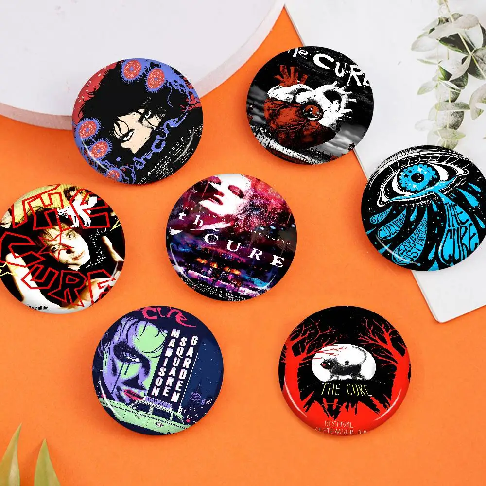 The Cure Photo Brooches Creative Round Badge Gifts Pins 32/44/58mm