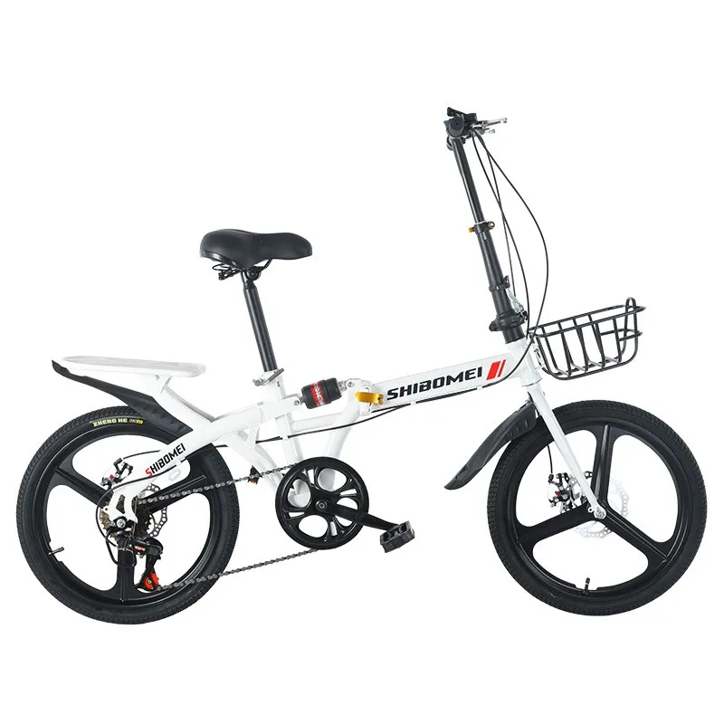 AliExpress smvp Shock Absorption 16-20 Inch Folding Bicycle For Men And Women Adult Students Variable Speed Disc Brake Children's Adult Bicycle
