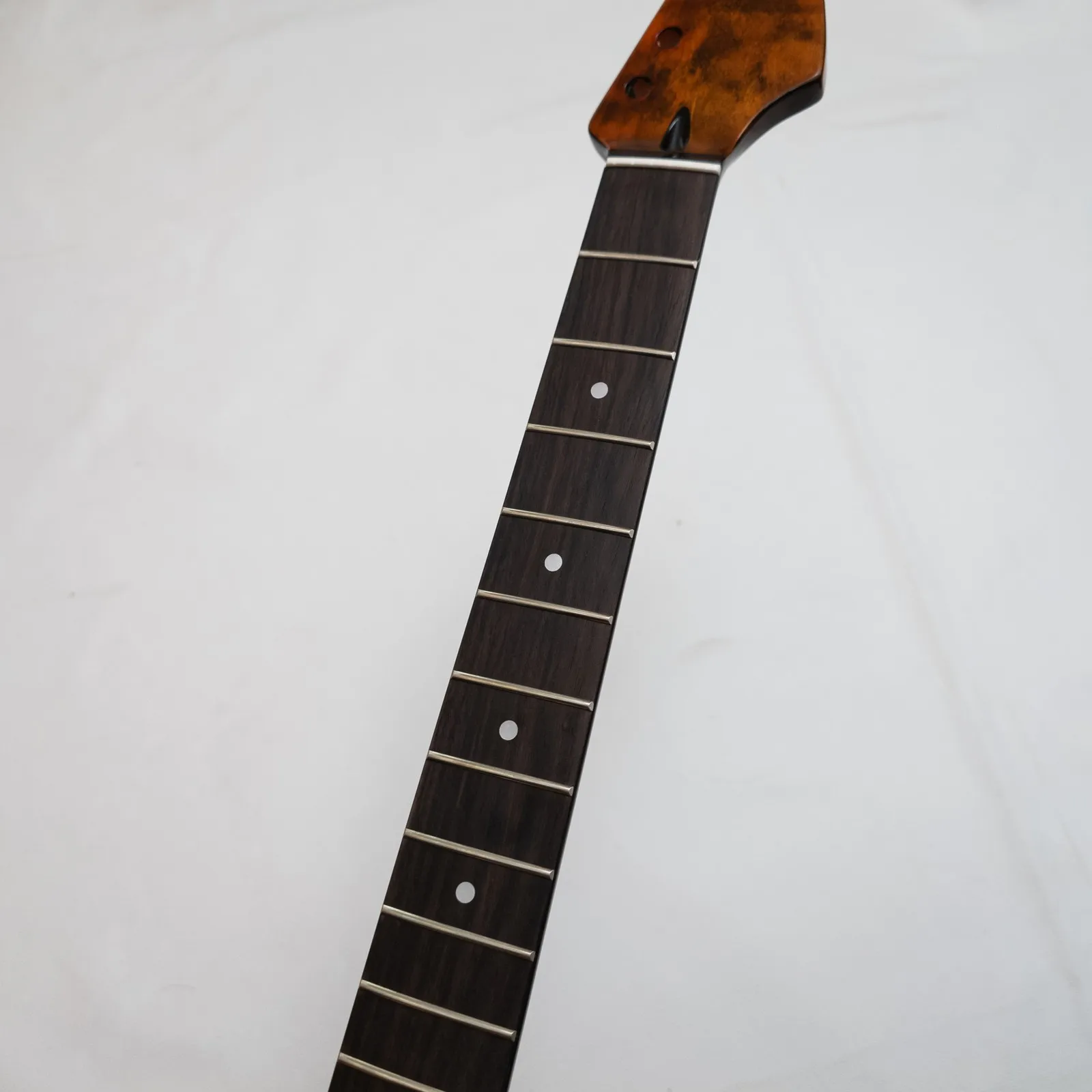 Gloss Maple Guitar Neck 25.5 Inch Rosewood Fingerboard 22 Medium Jumbo Frets Modern C Bone Nut