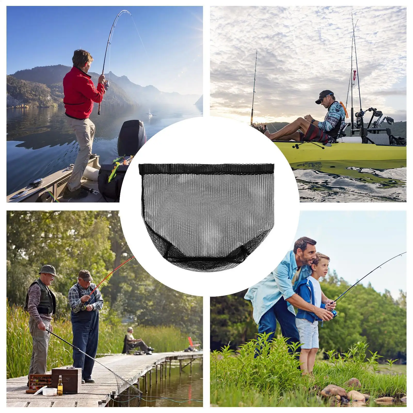 

Landing Net Landing Large Strong Portable Netting Pier Fishing Net For Bridge Saltwater Crab Shrimp Trout Catfish Carp Bait Boat