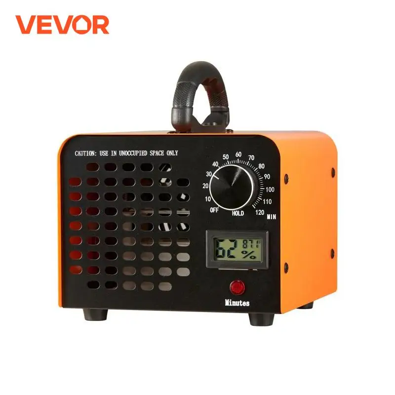 VEVOR Ozone Generator 12000mg/h Ozone Machine Remover High Capacity Commercial/Industrial Machine Deodorizer with 0-120min Time