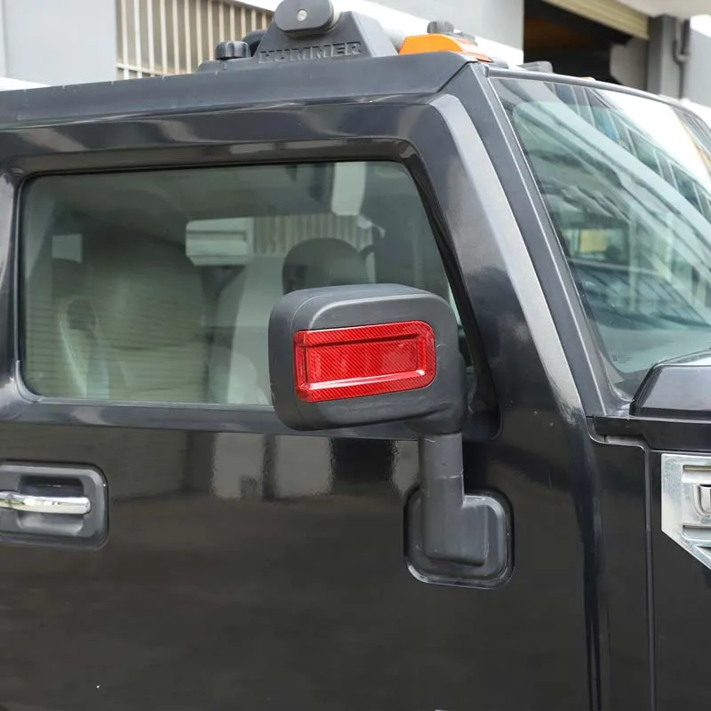 For Hummer H2 2003-2009 Real Carbon Fiber Car Exterior Rearview Mirror Groove Decorative Cover Car Exterior Accessories