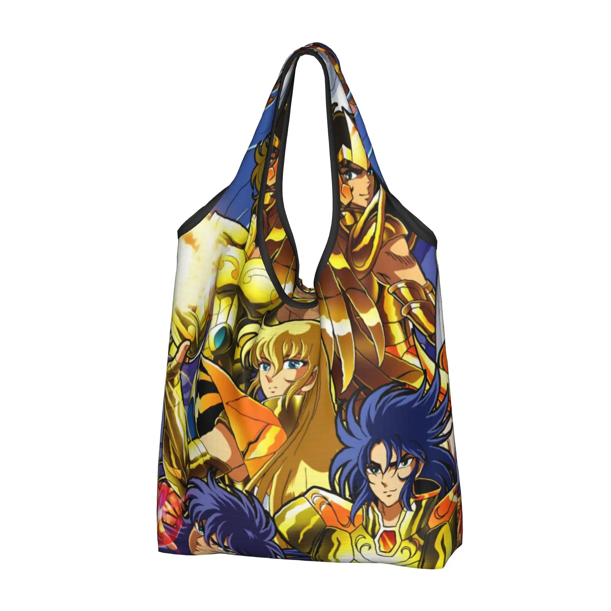 Funny Print Classical S-Saintes S-Seiyaes Manga Shopping Tote Bags Portable Shoulder Shopper Classical  Handbag