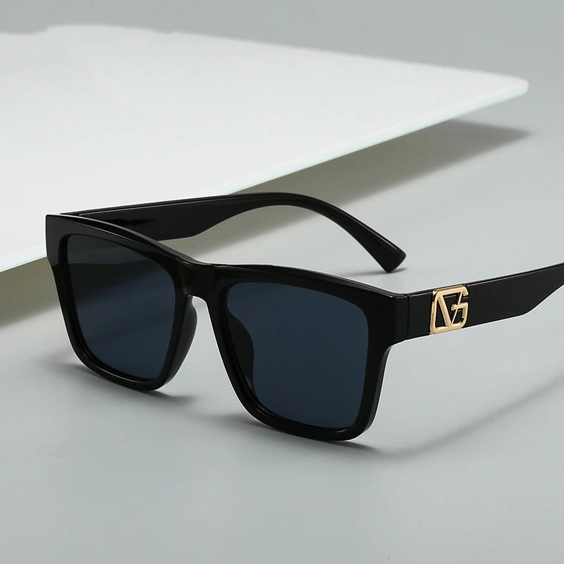 New Sunglasses Fashion Letters Decorative Square Frame Uv Car Sunglasses For Women 3197