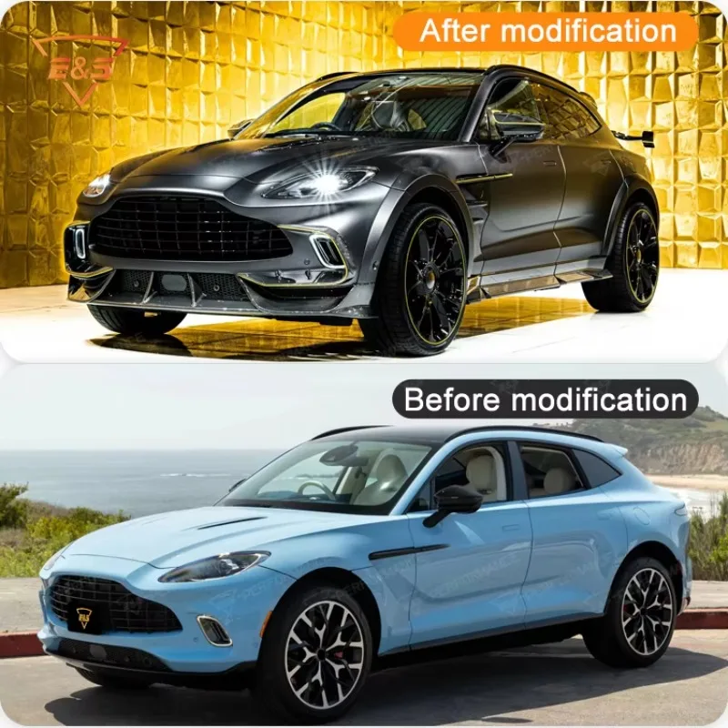 

Auto Parts Dry Carbon Fiber for Aston-Martin DBX Car Body Kit Upgrade M Style Spoiler Front Lip Rear Diffuser Exhaust Car Kit