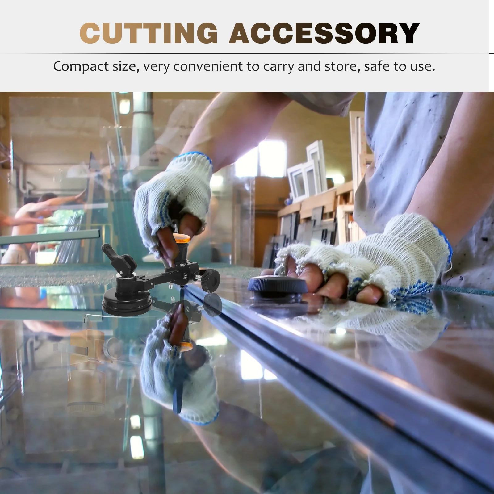 Regulowany obcinak do szkła z okrągłym ostrzem, wykonany z wysokiej jakości stopu aluminium, zapewniający precyzyjne i gładkie cięcie. Narzędzie do cięcia okręgów w szkle i płytkach.