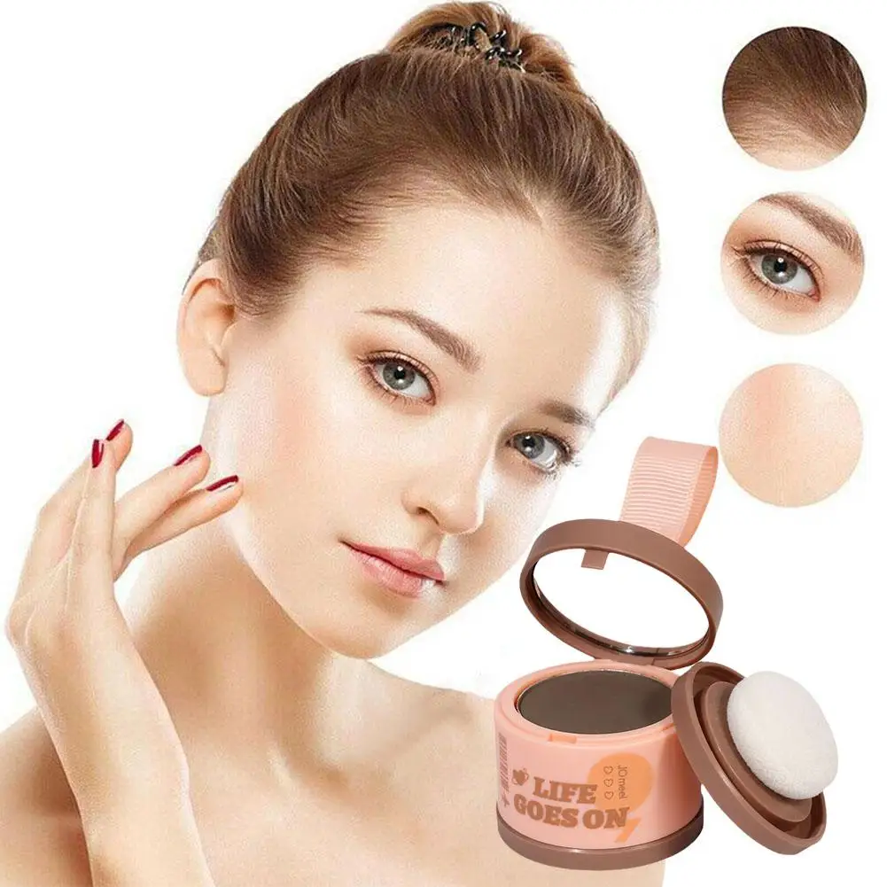 1PCS Hairline Repair Filling Powder With Puff Fluffy Hair Line Makeup Concealer Forehead Natura Pang Powder Powder Thin Sha F9U0