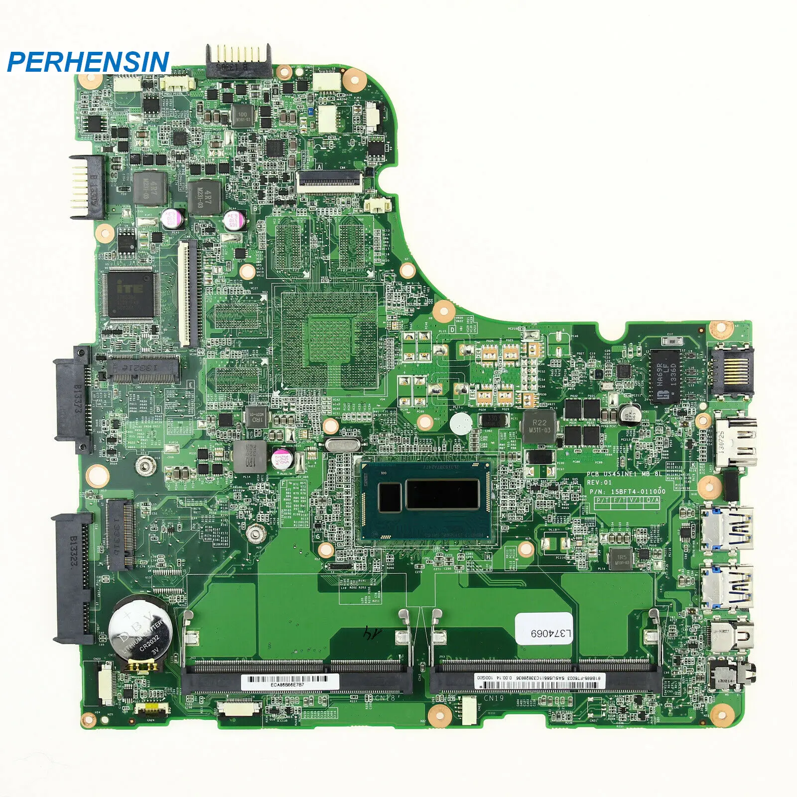 Voor Medion Akoya S6212T Moederbord US45INE1 Mb 8L I3-4010U 15BFT4-01100 Tesed Ok