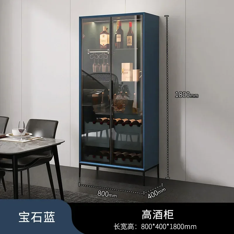 AAItalian Minimalist Multi-functional Paint Against The Wall Solid Wood Living Room Tea And Meal Side High And Low Side Cabinet