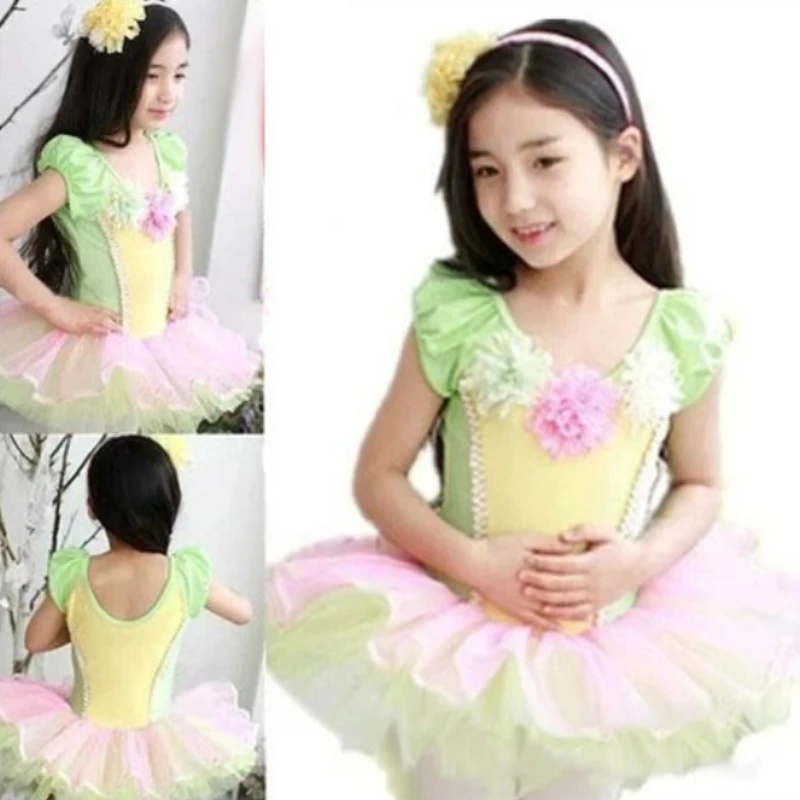 3-16Y Girl Ballet Dress Gymnastic Leotard Romantic Tutu Costume Stage Dancing Clothes Child Summer Performance Clothing 12 Kinds