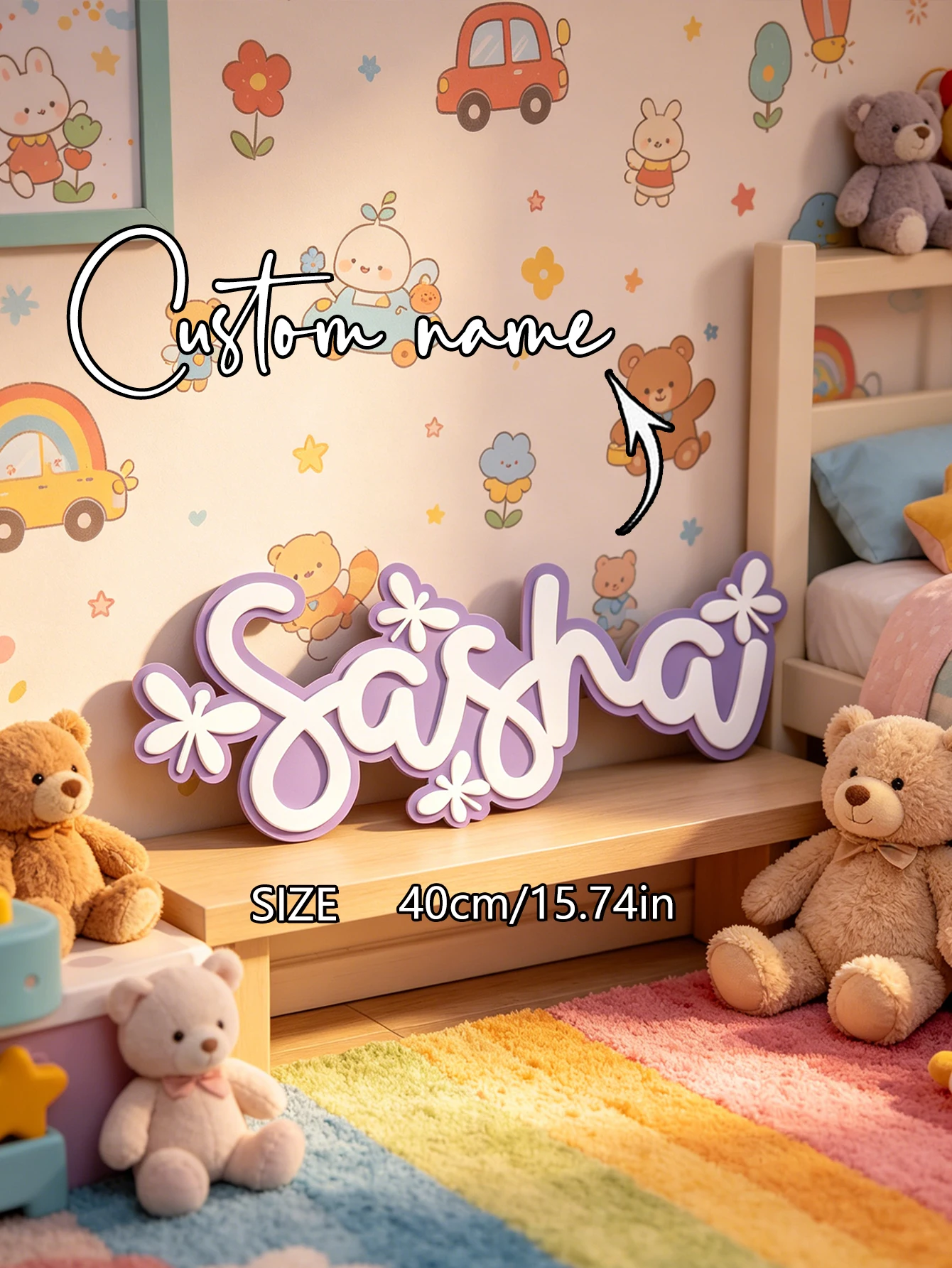 Özel İsimli Papatya 3D Ahşap İ - Baby Nursery Equipment incelemesi ve fiyatı