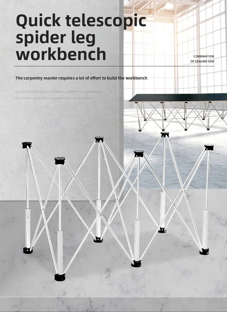 

Многофункциональный верстак из алюминиевого сплава с ножкой-пауком, каменная плита, деревянная стеклянная плитка, верстак, телескопический кронштейн для верстака