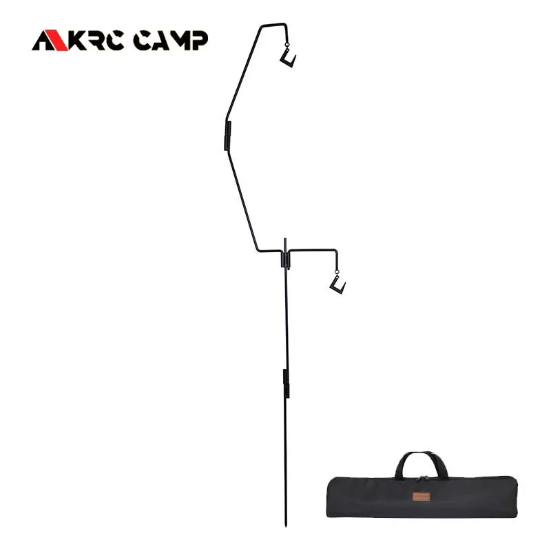 

New Outdoor Light Stand Hook Folding Durable Iron Frame Lamp Holder Portable Lantern Hanger for Picnic Hiking Camping Equipment