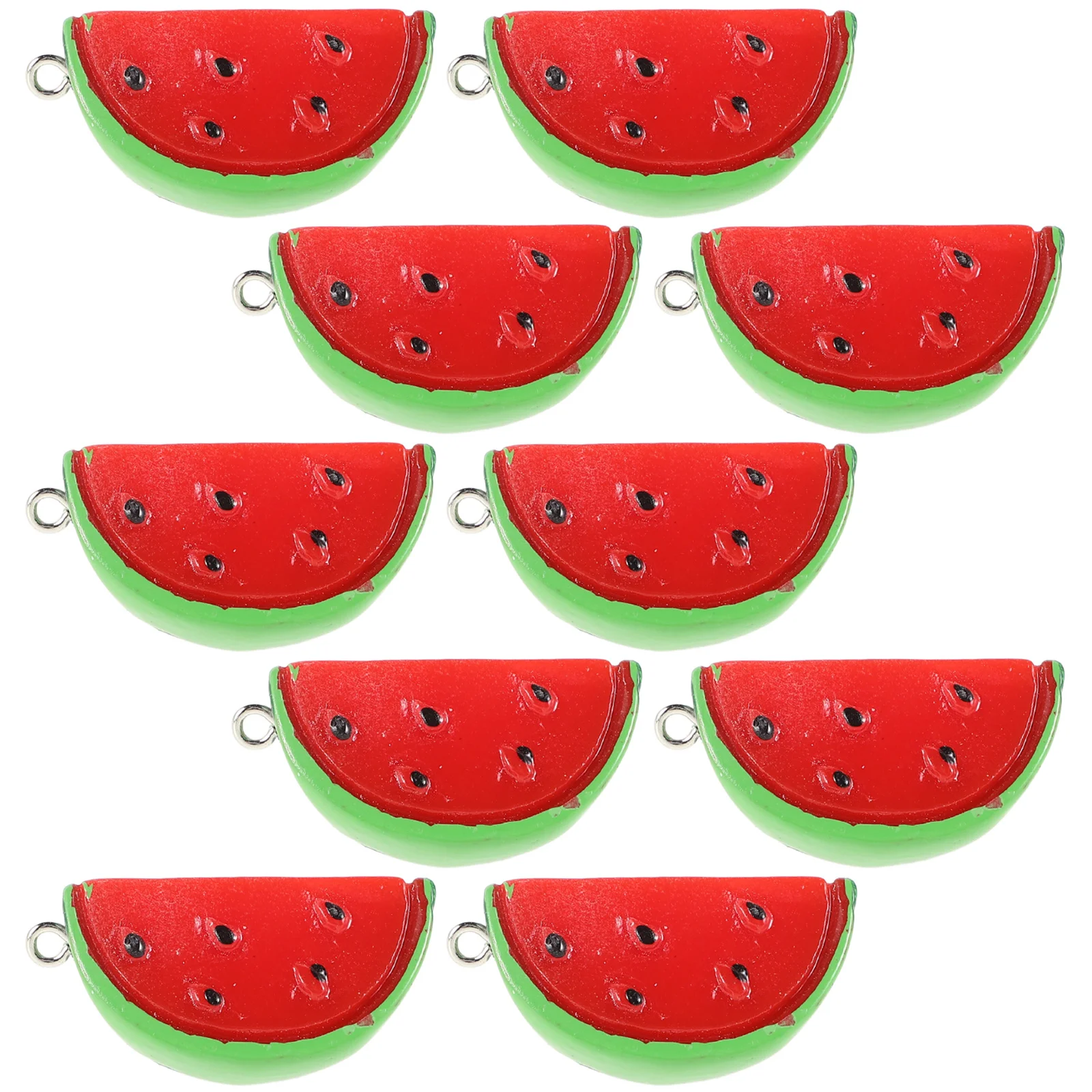 

10Pcs Watermelon Resin Charms Realistic Fruit Pendants DIY Jewelry Accessories Earrings Bracelets Necklace Making