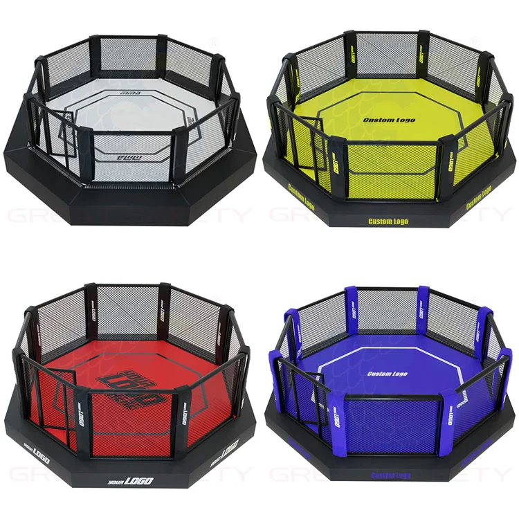 Factory Sales Mma Floor Cage High Quality Square Tubes Mma Cage Round Sturdy And Durable Mma Fighting Cage For Training
