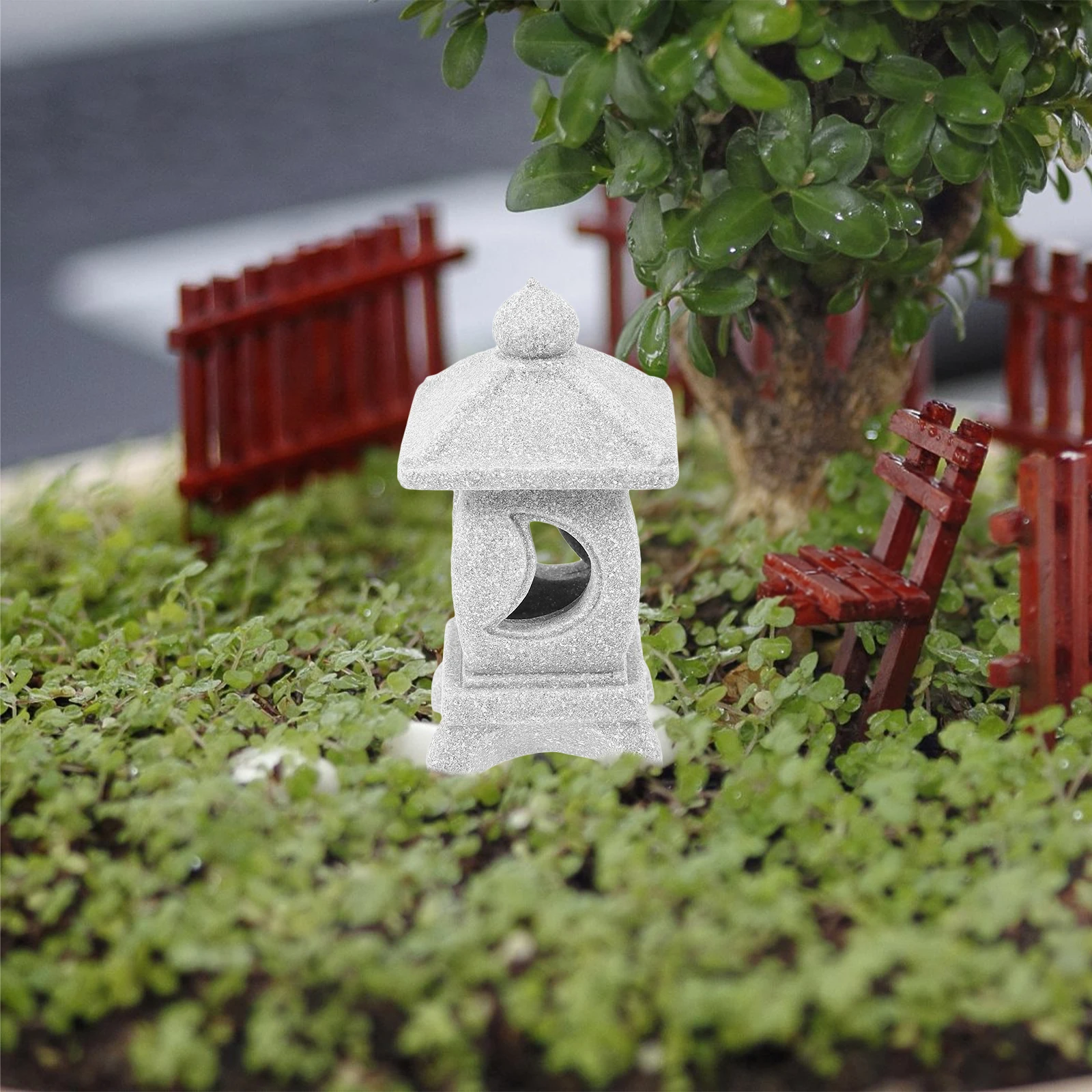 

Delicate Stone Pagoda Lantern Ornament Small Pagoda Garden Statue Japanese Decor For Fish Tank Landscape