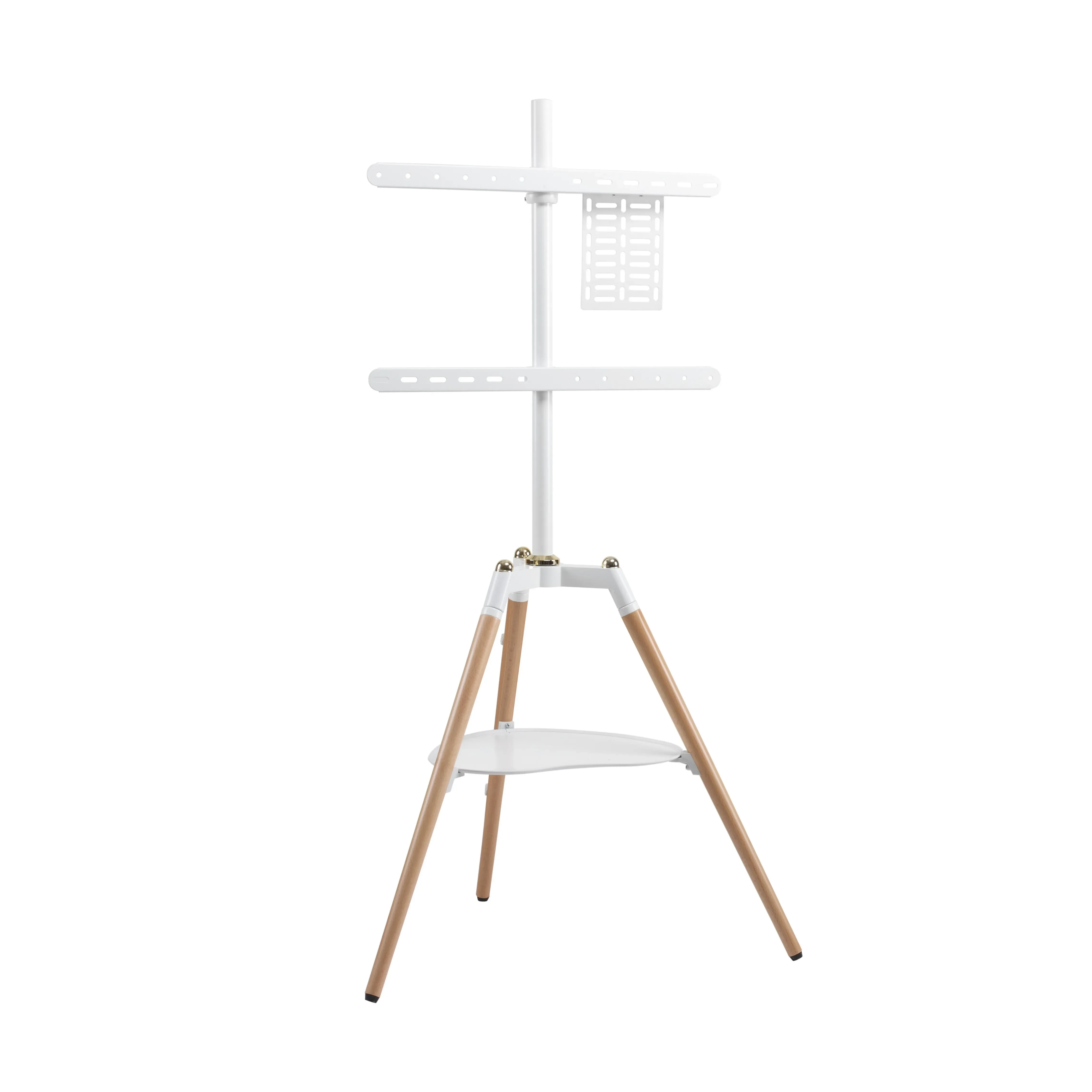 Factory Direct White and Black Studio Stand for Tv Mount Metal Height Adjustable Swivel  Tripod TV Holder Bracket 32 to 65inch view 4