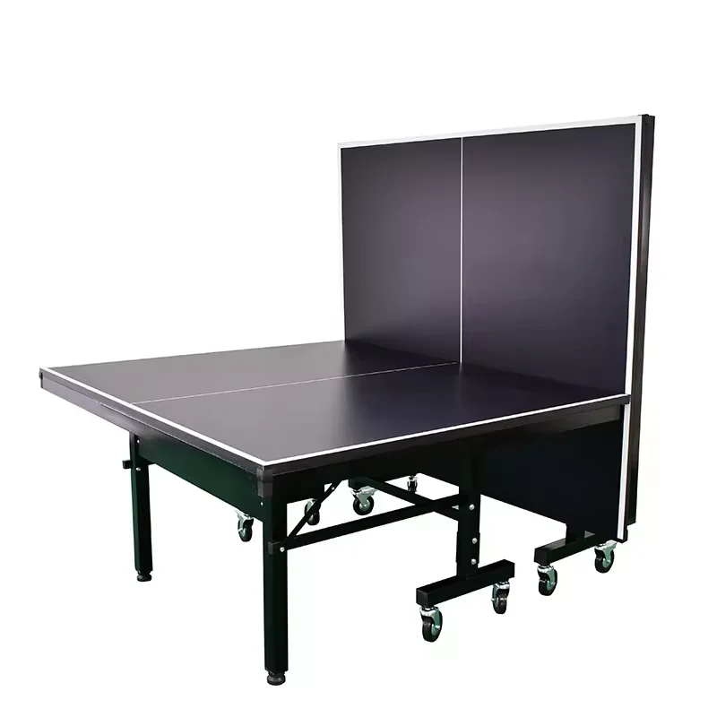 9FT Foldable Indoor Table Tennis Table Set Single Player Playback Mode with Net & Post Setpromote sales