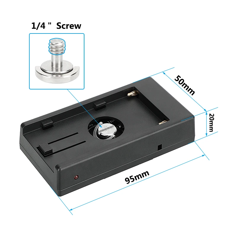 CAMVATE NP-F970/L-Series Battery Adapter Plate 12V 2.1mm With DC to DC Cable For Blackmagic Design Pocket Cinema Camera 4K/6K