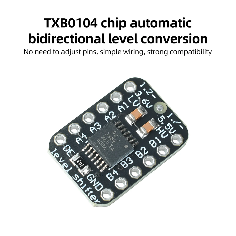 TXB0104 4-Channel Bidirectional Logic Level Shifter Module Auto Direction Sensing 3.3V/5V Logic Converter For Diy Circuit