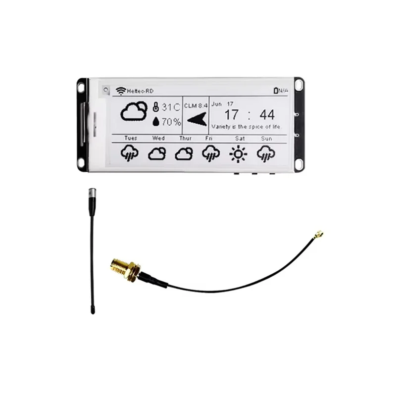 TA-Heltec Vision Master E290 mit GT-800-Peitschenantenne, kompatibel mit Mashtastic und Arduino, 2,90-Zoll-Display