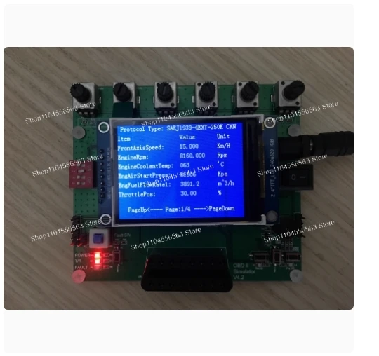 

Vehicle OBD II Simulator ECU J1939 ELM327 Protocol Automotive Diagnostic Tool for Testing And Development