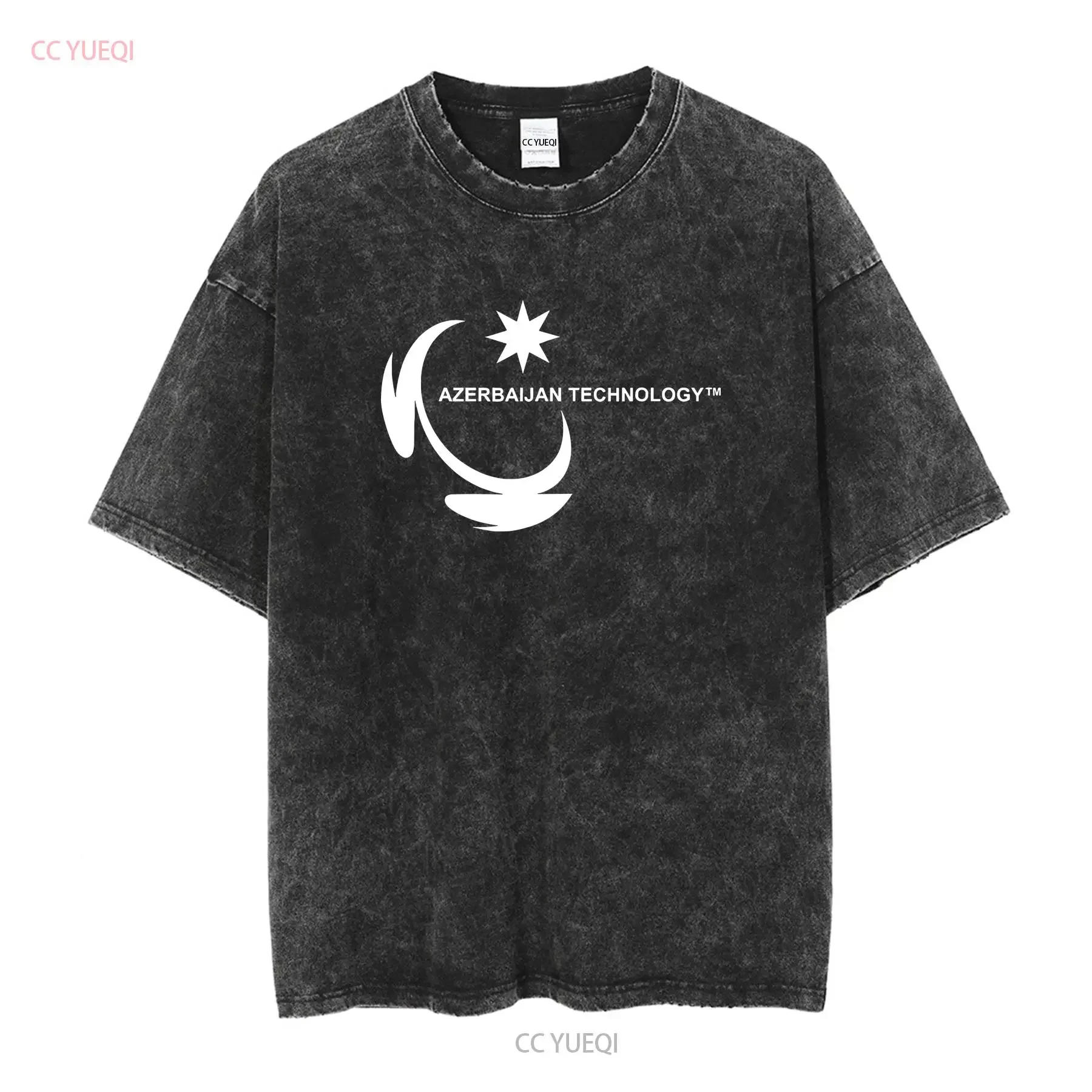 Azerbaijan Technology Funny Meme T Shirt vintage Washed Casual Breathable graphic Versatile Comfortable Soft homme vintage