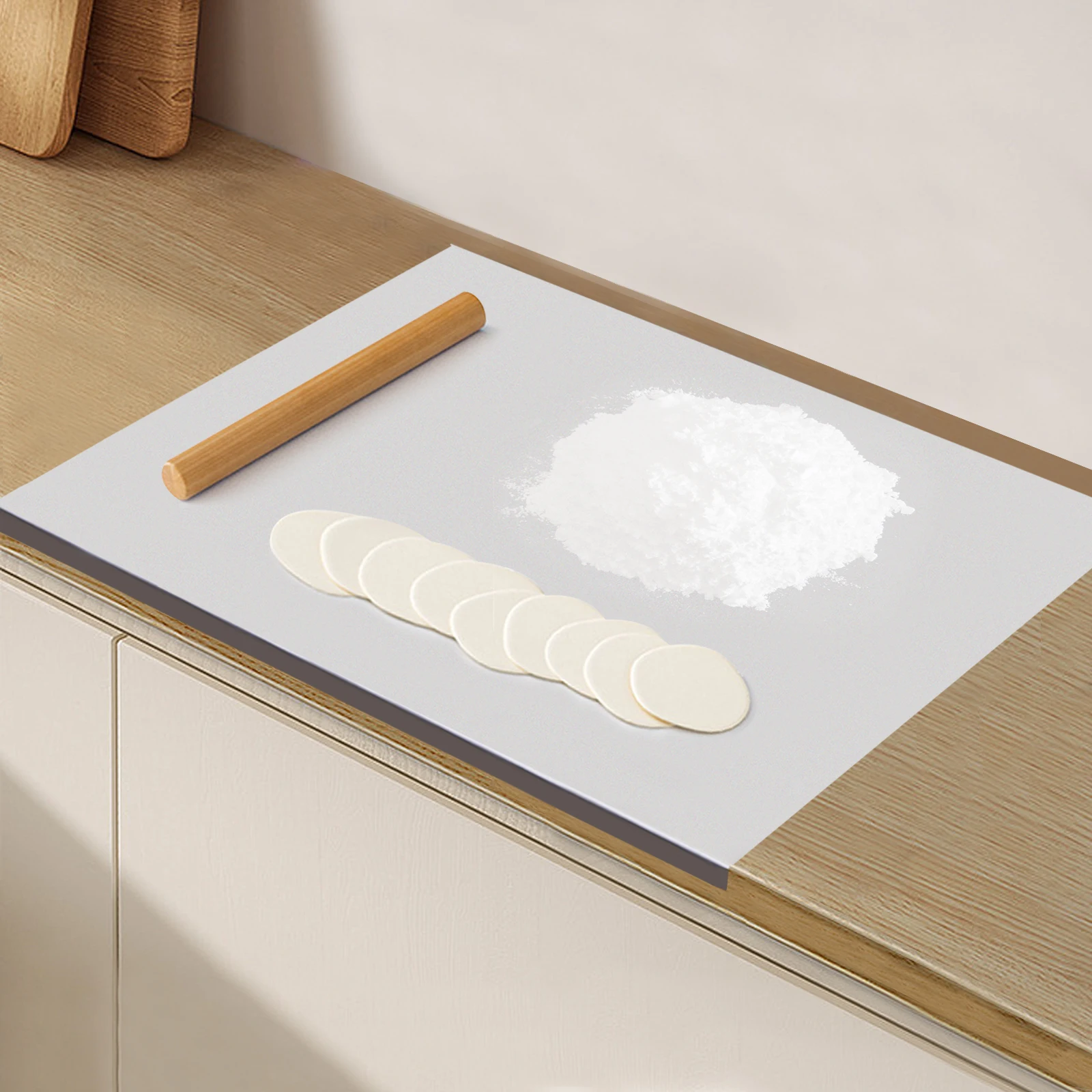 

Durable Stainless Steel Cutting Board, Smooth Non-Stick Surface, Easy to Clean and Store, for Dough, Meat, and Vegetables