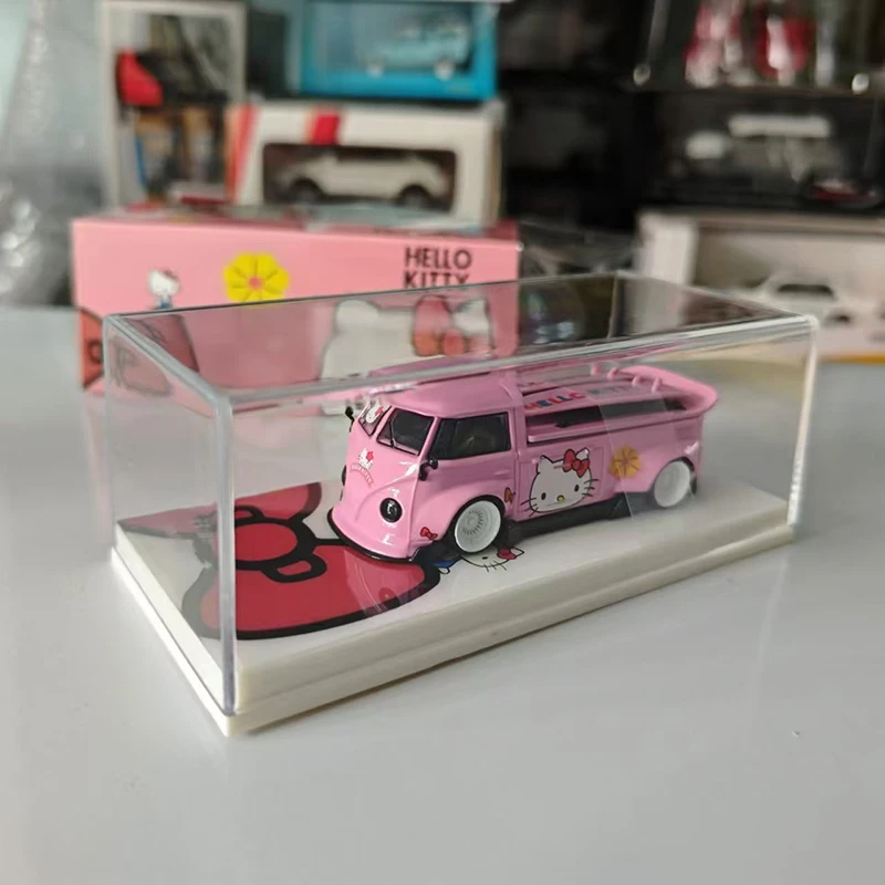 Coche a escala 1/64, modelo de autobús de aleación, VW RWB T1, caja Original, juguetes para niños, regalo en Stock