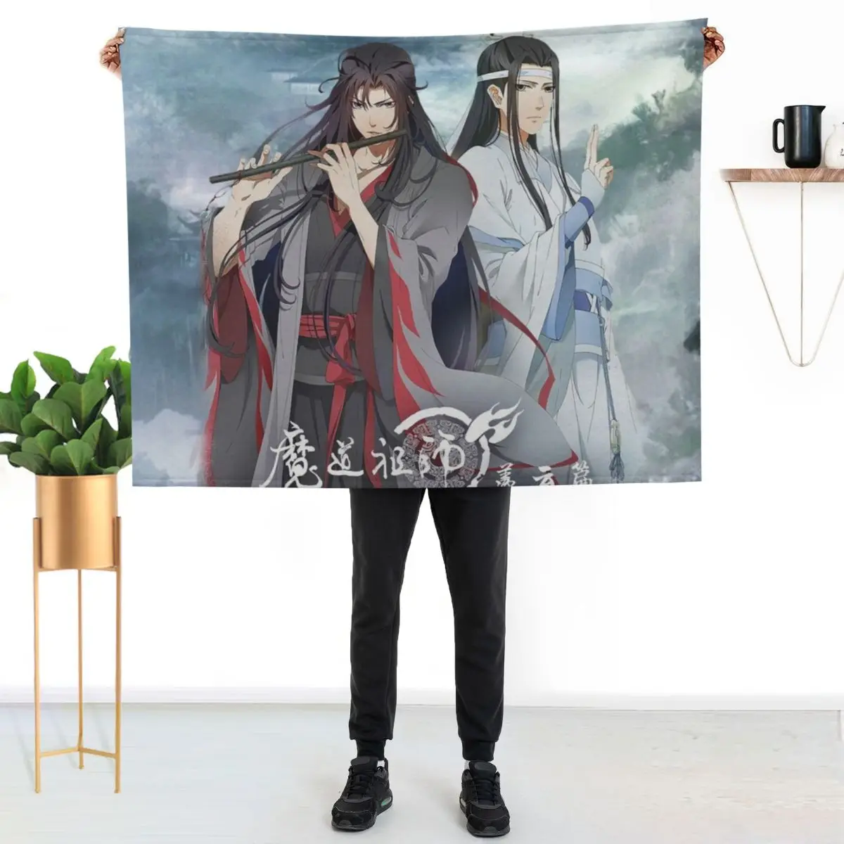 Lan Wangji and Wei Ying - Mo Dao zu shi - Grandmaster of Demonic Cultivation - The Founder of Diabolism Throw Blanket