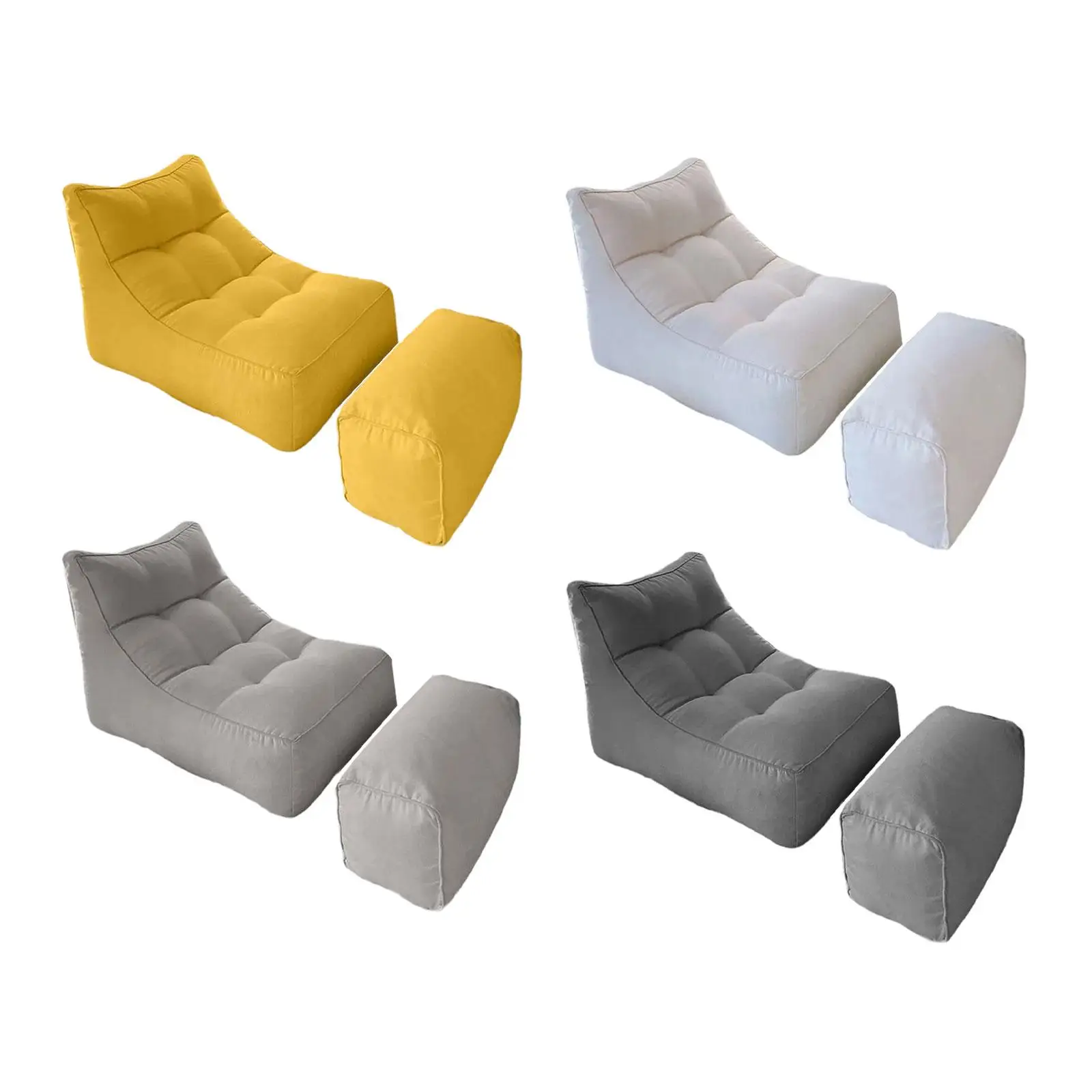 

Bean Bag Sofa Chair recliner with Ottoman Lounge Chair Lounger Floor Seating