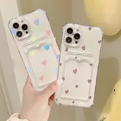 Phone Case for Xiaomi POCO X6 X5 M4 M5 X3 NFC X4 Pro Mi 13 12 11 Lite 5G NE 12T 13T Pro Flower Love Heart Photo Card Holder