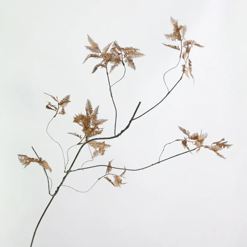 6-個の学習装飾シミュレーションマンフェルンの葉プラスチック植物花の家の装飾人工ディクランオプテリスの枝緑の植物