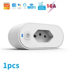 GERMA Tuya Wifi Socket Adaptador De Soquete Inteligente 16A Suporte Smart Life App Control Alexa Google Home Controle Voice