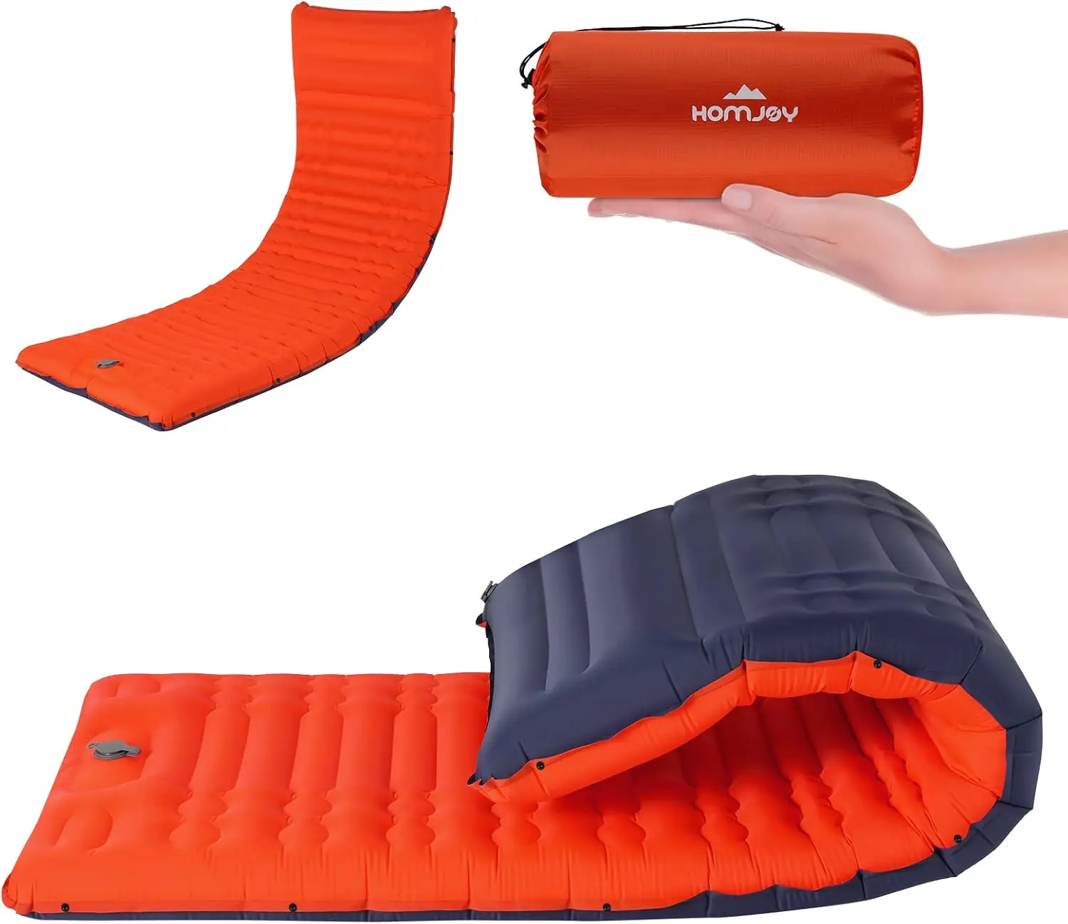 

Camping Sleeping Pad, Extra Thickness 4 Inch Inflatable Sleeping Mat Lightweight Waterproof Camping With Built-In Pump Air